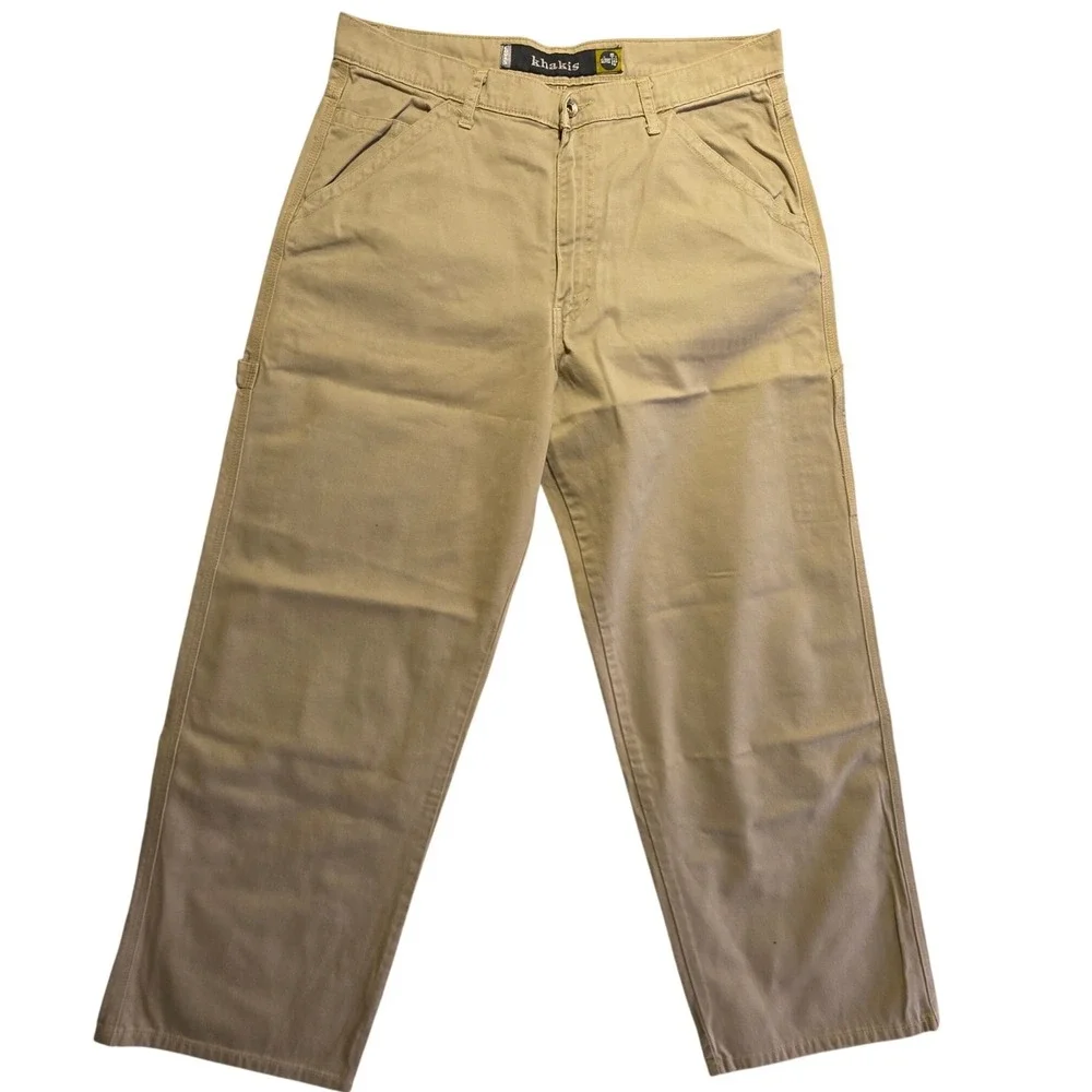 Vintage y2k Levi's Silver Tab Khakis Men's 34x30 Tan Baggy Carpenter Cargo Pants